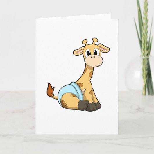Giraffe met onderbroek kaart (Voorkant)