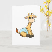 Giraffe met onderbroek kaart (Gele Bloem)