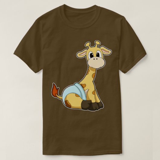 Giraffe met onderbroek t-shirt (Design voorkant)