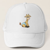 Giraffe met onderbroek trucker pet (Voorkant)