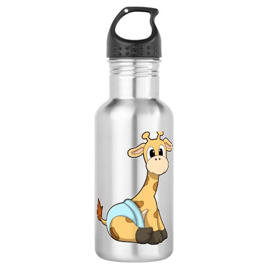 Giraffe met onderbroek waterfles  (Voorkant)