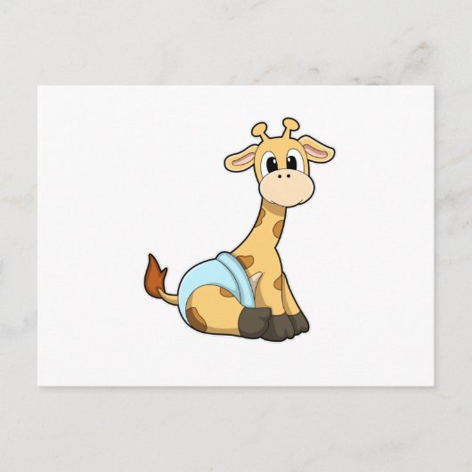 Giraffe met Onderbroeken Briefkaart (Voorkant)