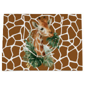Giraffe Met Palmen Groot Cadeauzakje (Voorkant)