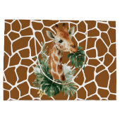 Giraffe Met Palmen Groot Cadeauzakje (Achterkant)