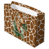 Giraffe Met Palmen Groot Cadeauzakje (Achterkant Gekanteld)