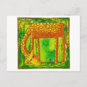 Giraffe met patroon briefkaart (Voorkant)
