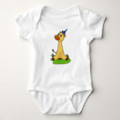 Giraffe met pet van de partij romper (Voorkant)