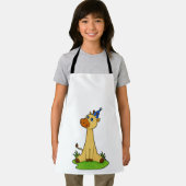 Giraffe met pet van de partij schort (Insitu)