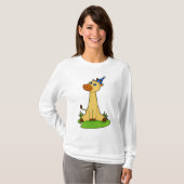 Giraffe met pet van de partij t-shirt (Voorkant volledig)