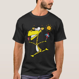 Giraffe met pinwheels t-shirt