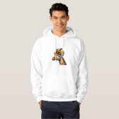 Giraffe met pompoen Pet Halloween Design Hoodie (Voorkant volledig)