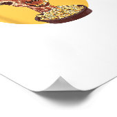Giraffe Met Popcorn Cartoon Dier Humor  Poster (Hoek)
