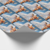 Giraffe met rode bril cadeaupapier (Hoek)