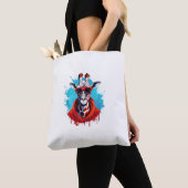 Giraffe met rode bril tote bag (Dichtbij)