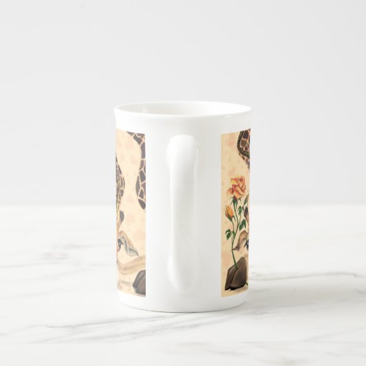 Giraffe met Roos Mok Gift Funny (Achterkant)