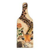 Giraffe met Roos snijraad - Fun Snijplank (Voorkant)