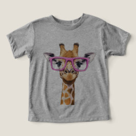 Giraffe met roze bril