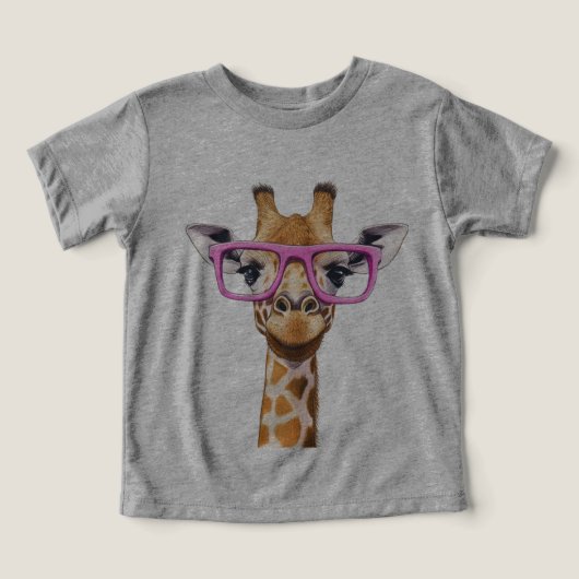 Giraffe met roze bril (Design voorkant)