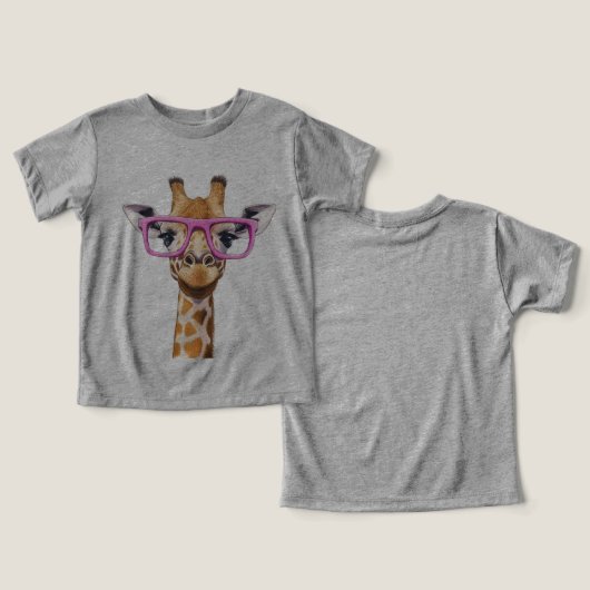 Giraffe met roze bril (Ontwerp Voorkant & Achterkant)