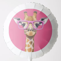 Giraffe met roze bril