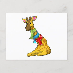 Giraffe met Scarf Briefkaart