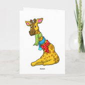 Giraffe met Scarf Kaart (Achterkant)