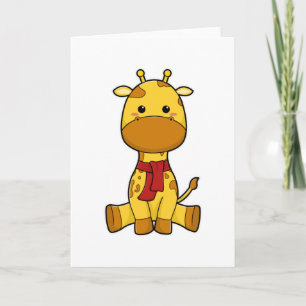 Giraffe met Scarf Kaart