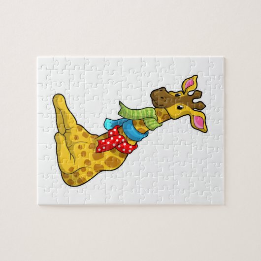 Giraffe met Scarf Legpuzzel (Horizontaal)