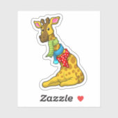Giraffe met Scarf Sticker (Vel)