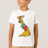 Giraffe met Scarf T-shirt (Voorkant)