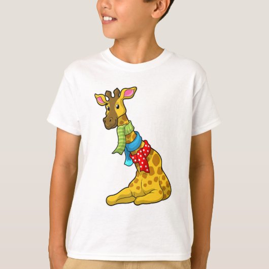 Giraffe met Scarf T-shirt (Voorkant)