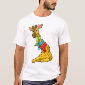 Giraffe met Scarf T-shirt (Voorkant)
