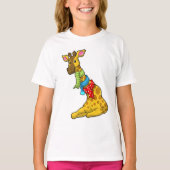 Giraffe met Scarf T-shirt (Voorkant)