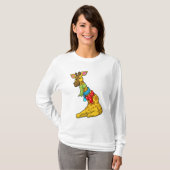 Giraffe met Scarf T-shirt (Voorkant volledig)