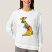 Giraffe met Scarf T-shirt (Voorkant)