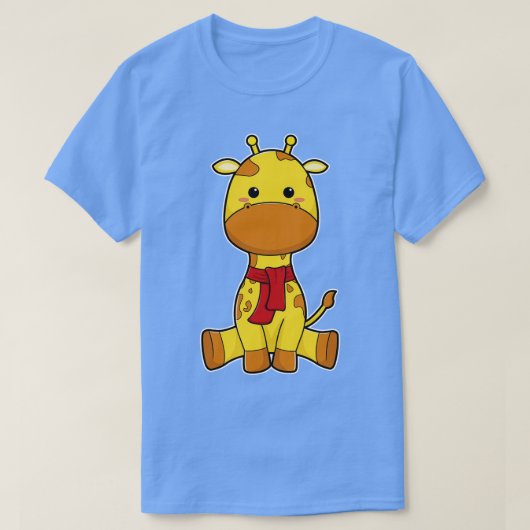 Giraffe met sjaal 1 t-shirt (Design voorkant)