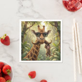 Giraffe Met Snorhaar en Aap Servet (Insitu)