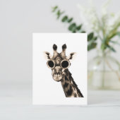 Giraffe met Steampunk zonnebrillen Briefkaart (Staand voorkant)
