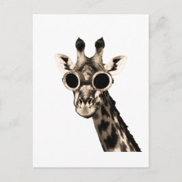 Giraffe met Steampunk zonnebrillen Briefkaart