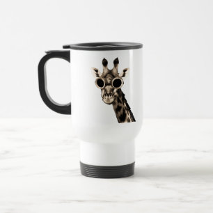 Giraffe met Steampunk zonnebrillen Reisbeker