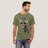 Giraffe met Steampunk zonnebrillen T-shirt (Voorkant volledig)