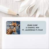 GIRAFFE MET SUNGLASSES Return Address Label (Insitu)