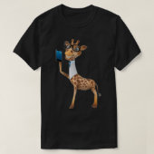 Giraffe met telefoon t-shirt (Design voorkant)