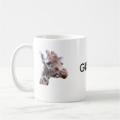Giraffe met twee gezichten koffiemok (Links)