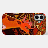 Giraffe met twee ponytails kunst Case-Mate iPhone case (Achterkant (horizontaal))