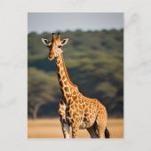 Giraffe met vaste tal briefkaart (Voorkant)