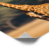 Giraffe met vaste tal poster (Hoek)