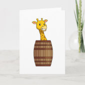 Giraffe met vat kaart (Voorkant)