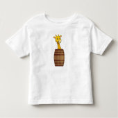 Giraffe met vat kinder shirts (Voorkant)