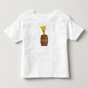 Giraffe met vat kinder shirts